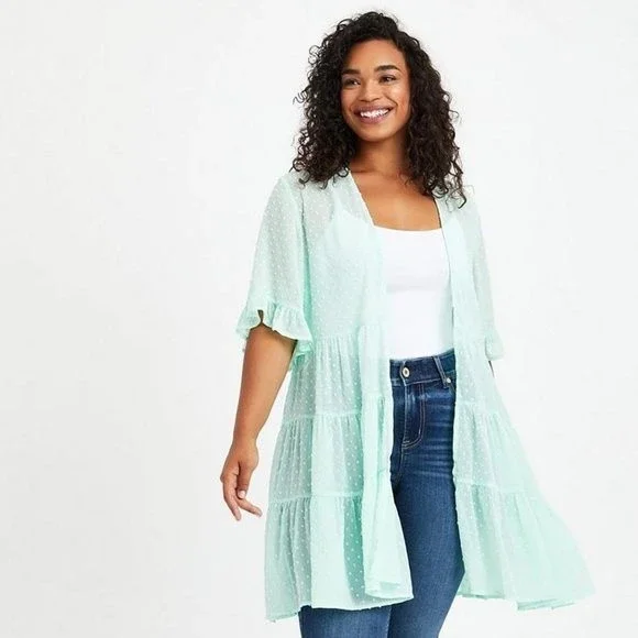 torrid | Other | Torrid Clip Dot Ruffle Kimonocoverup Mint Green | Poshmark torrid | Other | Torrid Clip Dot Ruffle Kimonocoverup Mint Green | Poshmark